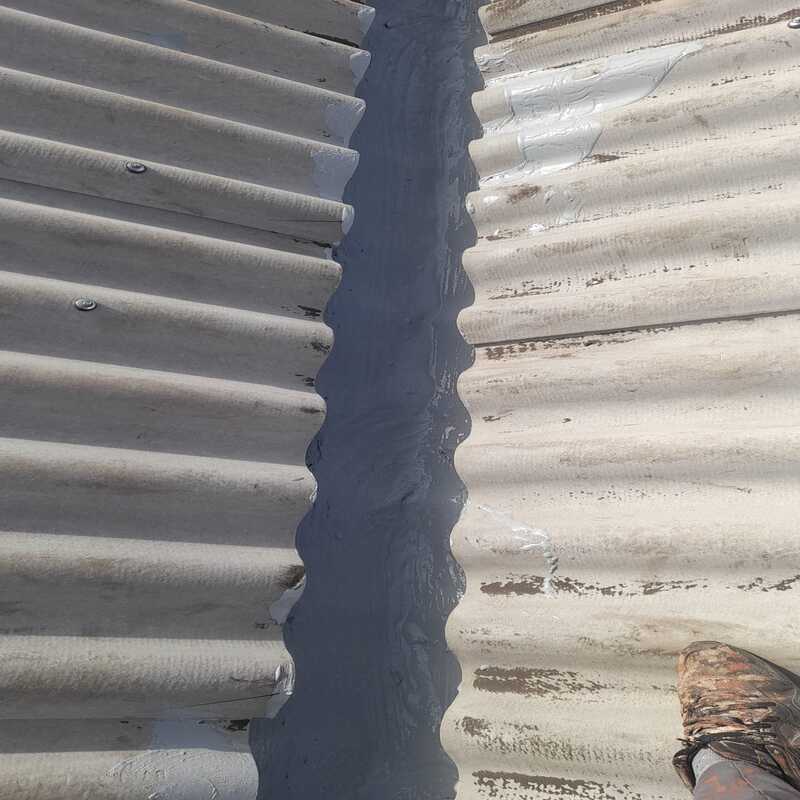 Limpieza de tejado de uralita nave